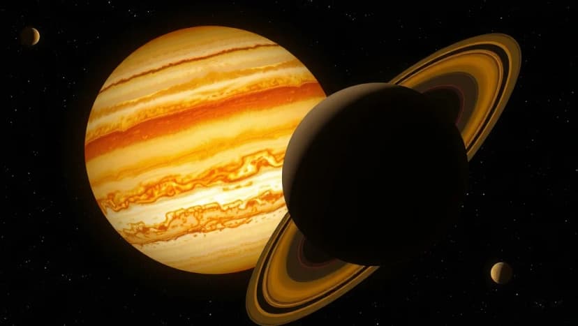 Jupiter och Saturnus jätteplaneter
