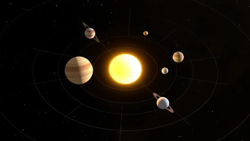Solen och planeterna i vårt solsystem