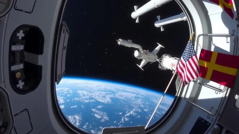 Svensk amerikansk astronaut i rymden