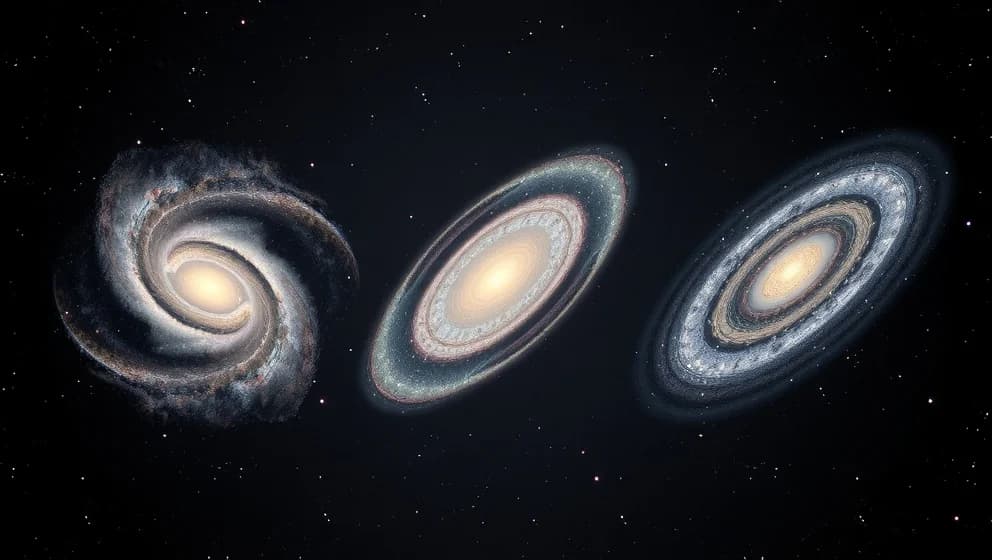 Vilka olika former finns det på galaxer